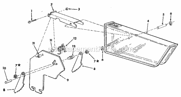 Guard Assembly 508162 Diagram and Parts List for 113221610  Craftsman Table Saw