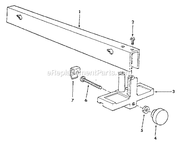 Rip Fence Assembly 62937 Diagram and Parts List for 113221620  Craftsman Table Saw