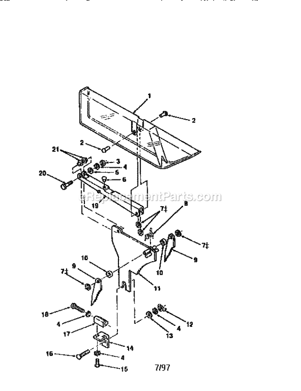 Figure 1 Diagram and Parts List for 113221770  Craftsman Table Saw