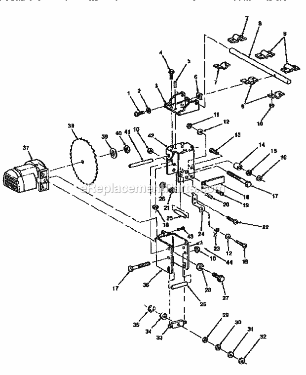 Figure 3 Diagram and Parts List for 113221770  Craftsman Table Saw