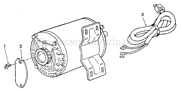 Figure 3-Motor Part No. 6 Diagram and Parts List for 113225933  Craftsman Sander Polisher