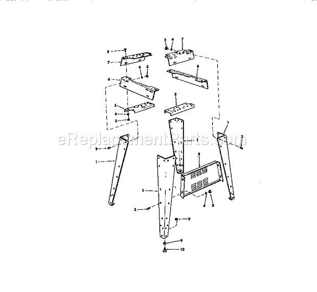 Repair Parts Diagram and Parts List for 113225941  Craftsman Belt or Drum Sander