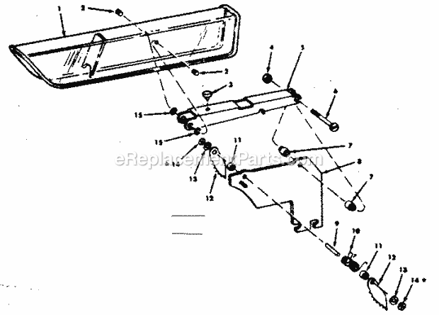 62805 Guard Assembly Diagram and Parts List for 113226640  Craftsman Table Saw
