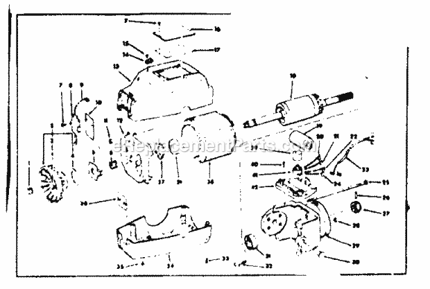 Motor Diagram and Parts List for 11323100  Craftsman Chop Saw