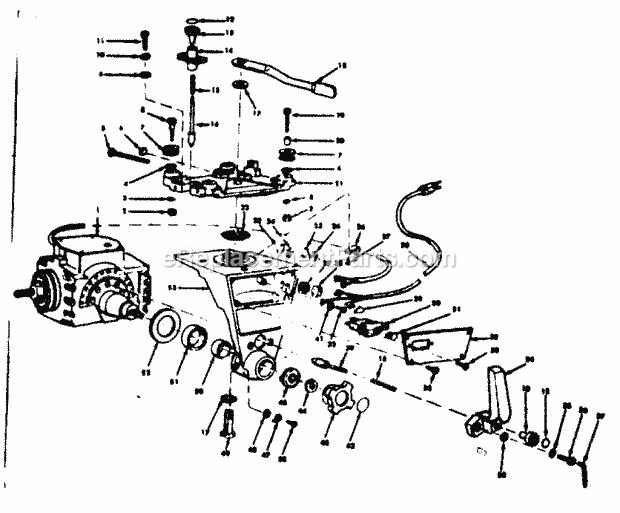 Motor Assembly Diagram and Parts List for 11323110  Craftsman Chop Saw