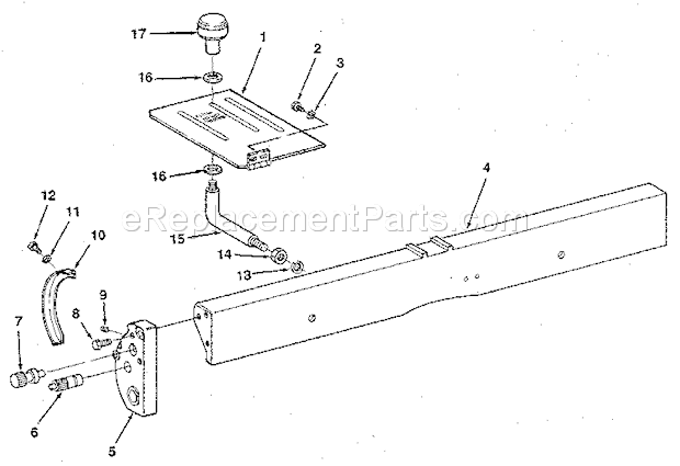 Figure 2 - Fence Assembly Diagram and Parts List for 113232200  Craftsman Planer Jointer