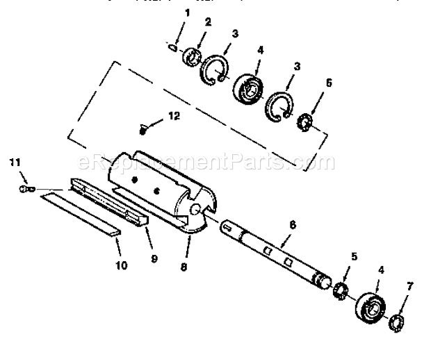 Cutter Assembly Diagram and Parts List for 113232211  Craftsman Planer Jointer