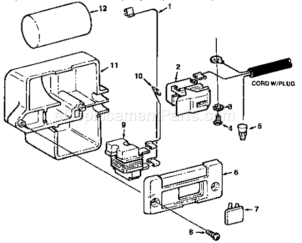 Page E Diagram and Parts List for 113232212  Craftsman Planer Jointer