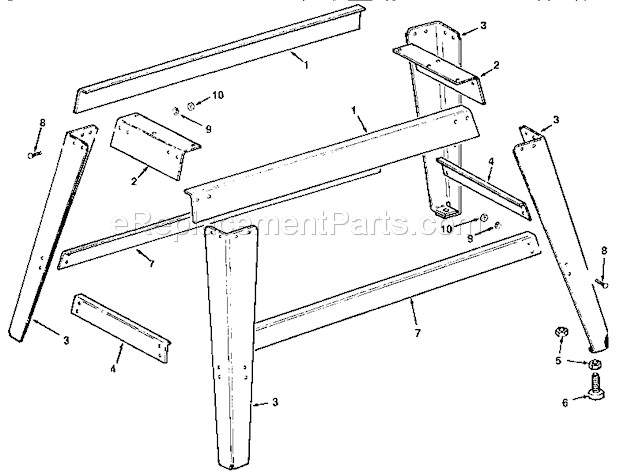 Page F Diagram and Parts List for 113232212  Craftsman Planer Jointer