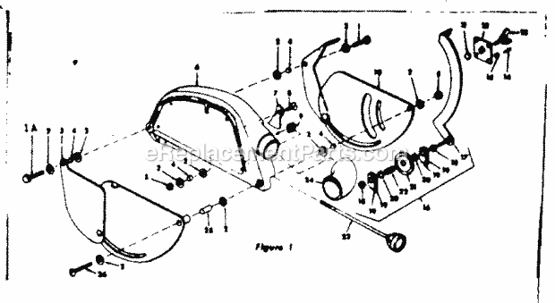 Guard Assembly 63496 Diagram and Parts List for 11323300  Craftsman Chop Saw