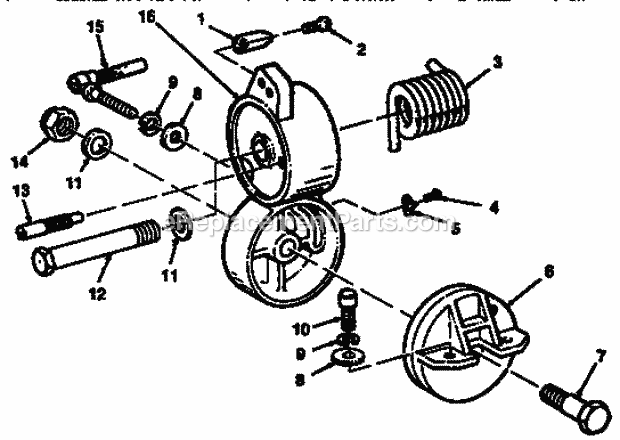 Pivot Assembly Diagram and Parts List for 113234601  Craftsman Miter Saw