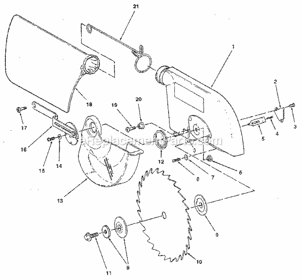 Page D Diagram and Parts List for 113234633  Craftsman Miter Saw