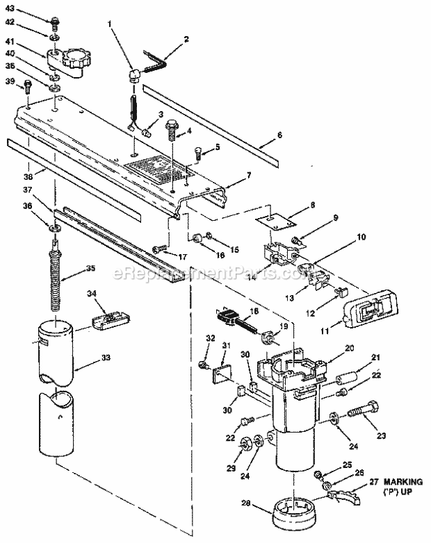 Figure 3 Diagram and Parts List for 113234701  Craftsman Chop Saw