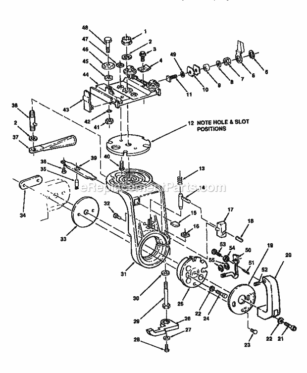 Yoke Diagram and Parts List for 113234800  Craftsman Chop Saw