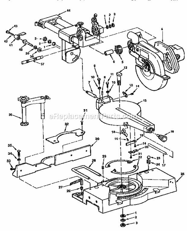 Page A Diagram and Parts List for 113234920  Craftsman Miter Saw