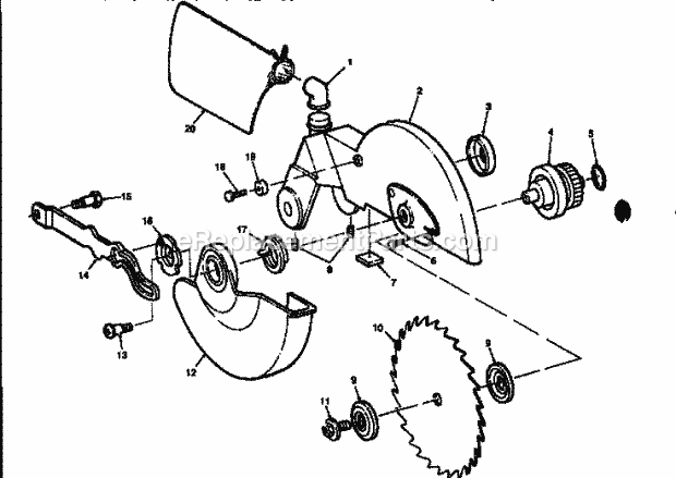 Page D Diagram and Parts List for 113235221  Craftsman Miter Saw