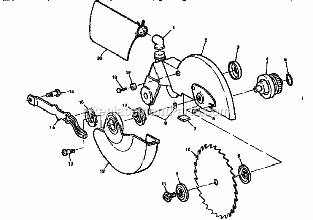 Page D Diagram and Parts List for 113235230  Craftsman Miter Saw