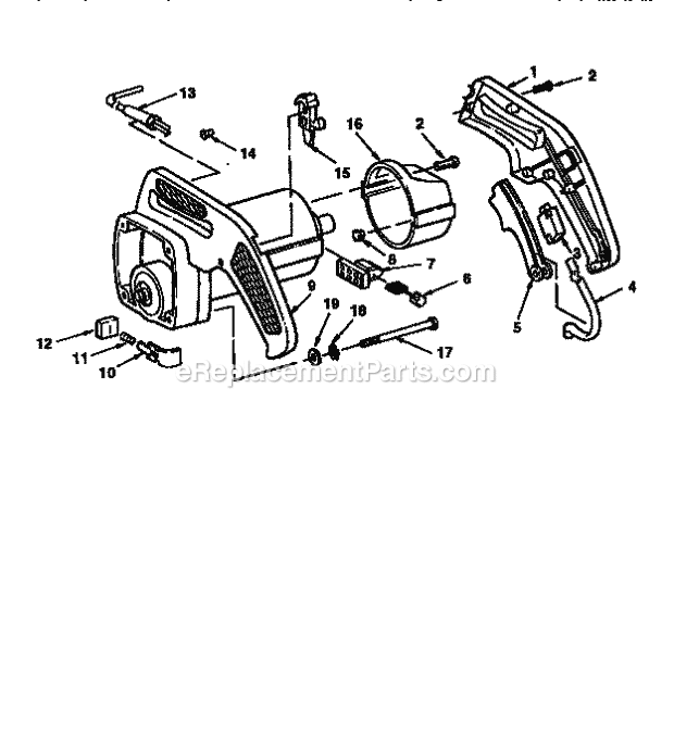 Motor Assembly Diagram and Parts List for 113235280  Craftsman Miter Saw