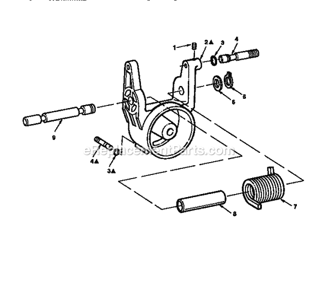 Pivot Assembly Diagram and Parts List for 113235280  Craftsman Miter Saw