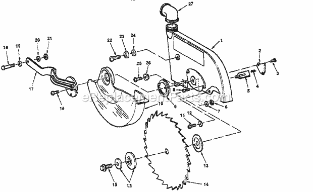 Figure 4 Diagram and Parts List for 113235300  Craftsman Miter Saw