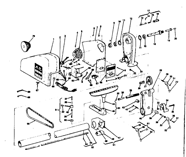 Page A Diagram and Parts List for 11323851  Craftsman Lathe