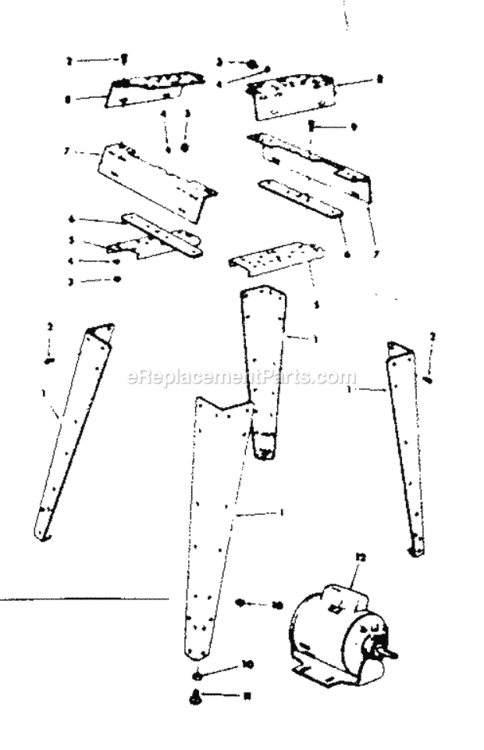 Page B Diagram and Parts List for 113239291  Craftsman Planer Jointer