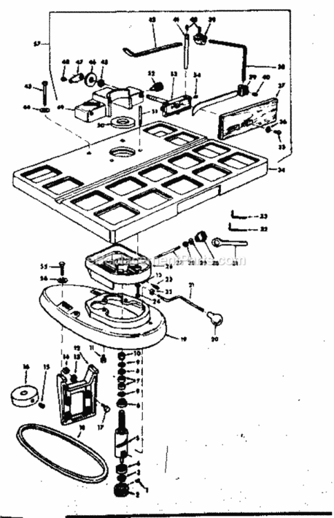 Page A Diagram and Parts List for 11323940  Craftsman Planer Jointer