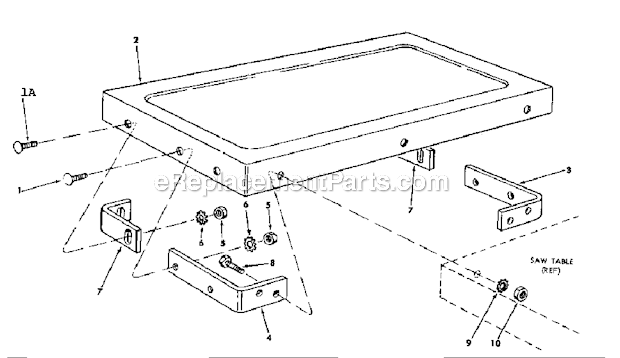 Table_Ext_For_Model_113240421_Only Diagram and Parts List for 113240421  Craftsman Table Saw