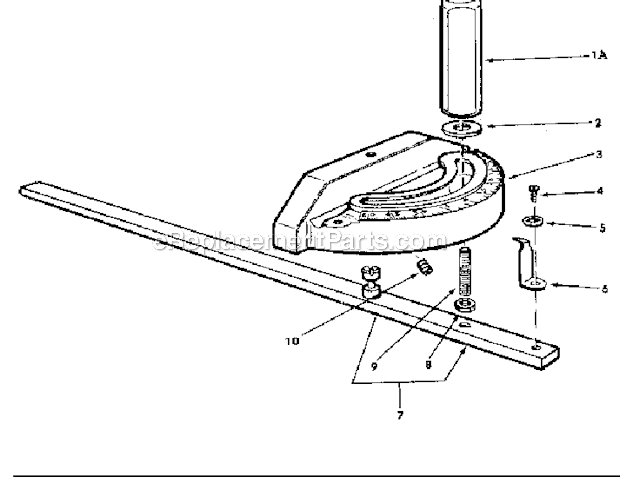 Miter_Gauge_Assembly Diagram and Parts List for 113240421  Craftsman Table Saw