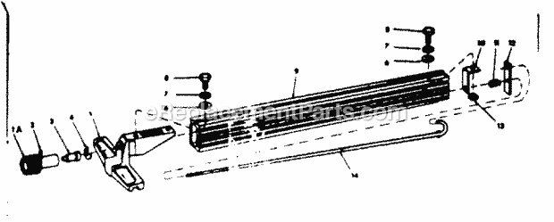 Rip Fence Assembly 62418 Diagram and Parts List for 11324140  Craftsman Table Saw