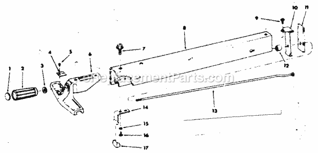 Fence Assembly No. 62773 Diagram and Parts List for 113241680  Craftsman Table Saw