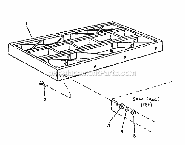 Table Extension Diagram and Parts List for 113241690  Craftsman Table Saw