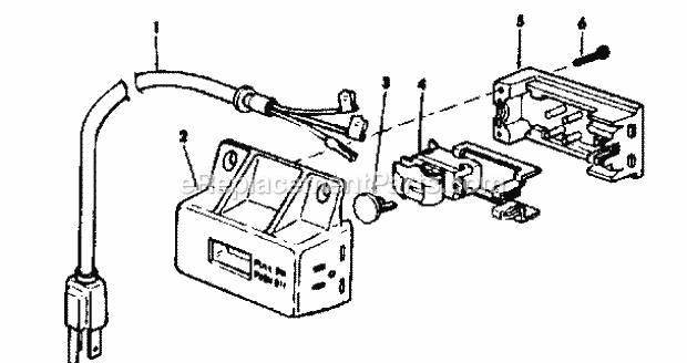On / Off Power Outlet 60381 Diagram and Parts List for 113241691  Craftsman Table Saw