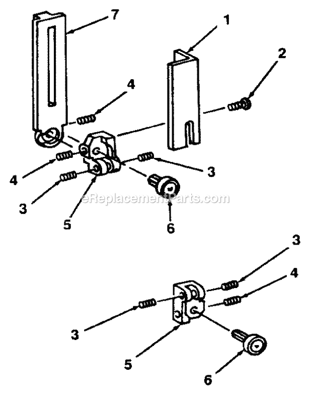 Guard Blade Assembly Diagram and Parts List for 113244530  Craftsman Band Saw