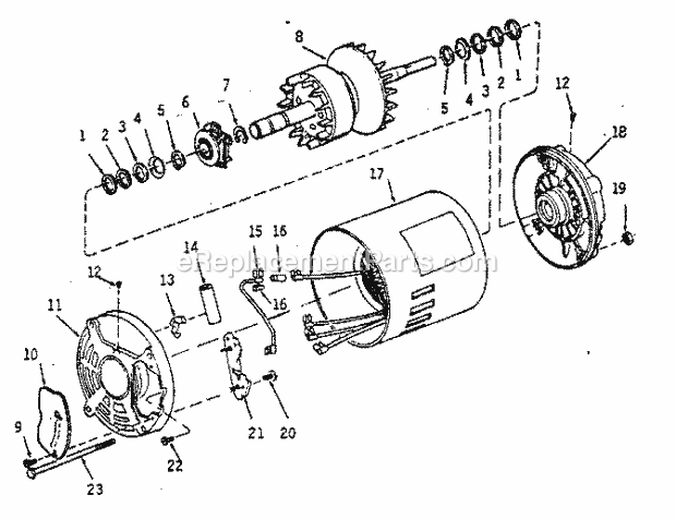 Motor - 816613 Diagram and Parts List for 113247310  Craftsman Band Saw