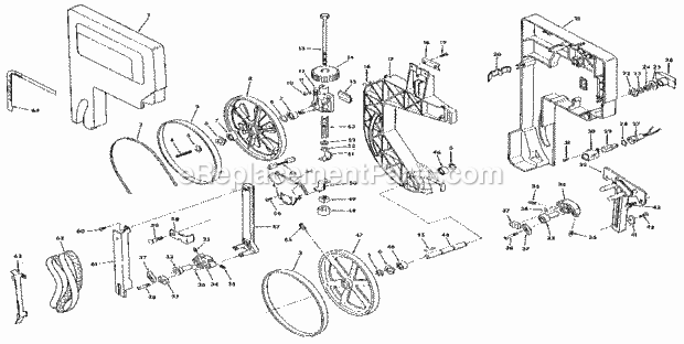 Page A Diagram and Parts List for 113248210  Craftsman Band Saw