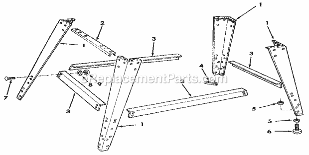 Page E Diagram and Parts List for 113248210  Craftsman Band Saw