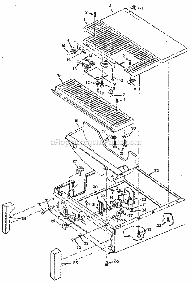 Page B Diagram and Parts List for 113248290  Craftsman Band Saw