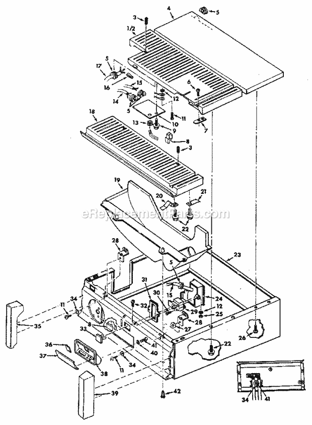 Page C Diagram and Parts List for 113248440  Craftsman Band Saw