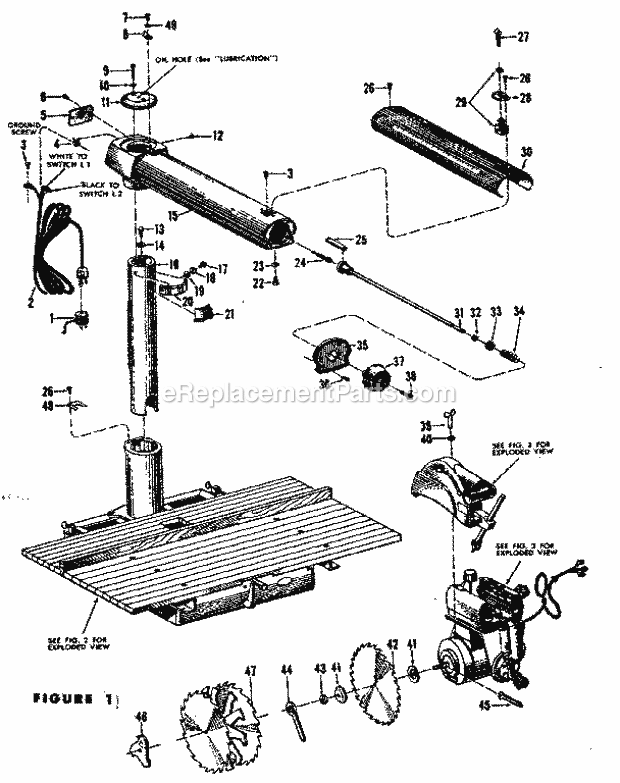 Cover Plate Assembly Diagram and Parts List for 11329002  Craftsman Chop Saw