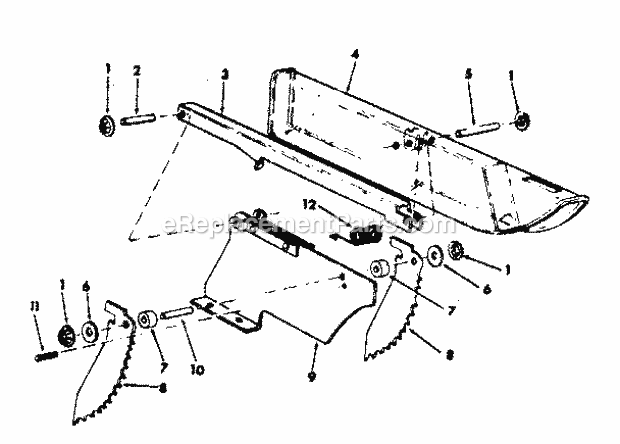 Guard Assembly Diagram and Parts List for 113290650  Craftsman Table Saw