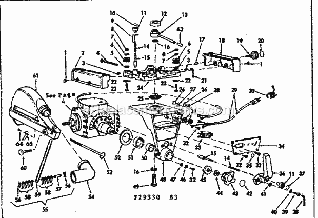 Yoke Assembly Diagram and Parts List for 11329330  Craftsman Chop Saw
