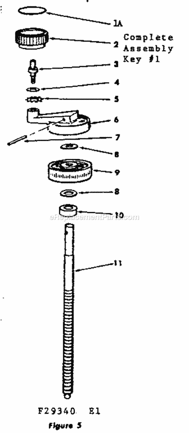 Complete Radial Arm Cap Diagram and Parts List for 11329340  Craftsman Chop Saw