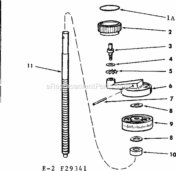 Radial Arm Cap Asm Diagram and Parts List for 11329341  Craftsman Chop Saw