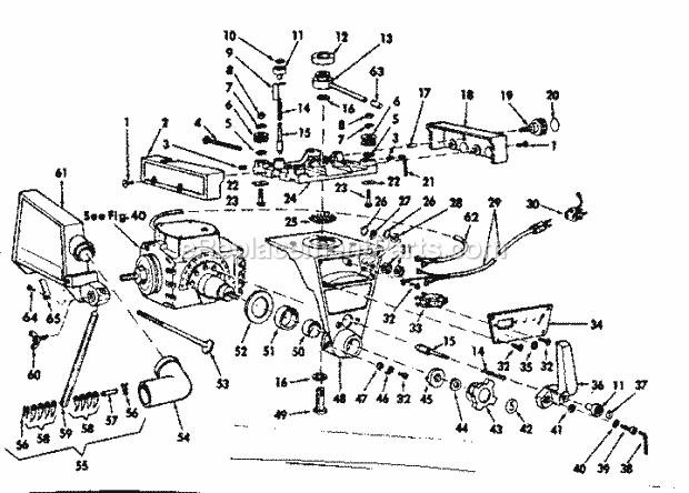 Yoke Assembly Diagram and Parts List for 11329350  Craftsman Chop Saw
