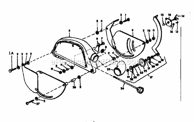 Guard Assembly Diagram and Parts List for 11329511  Craftsman Chop Saw