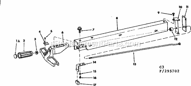 Rip Fence Assembly Diagram and Parts List for 113295702  Craftsman Table Saw