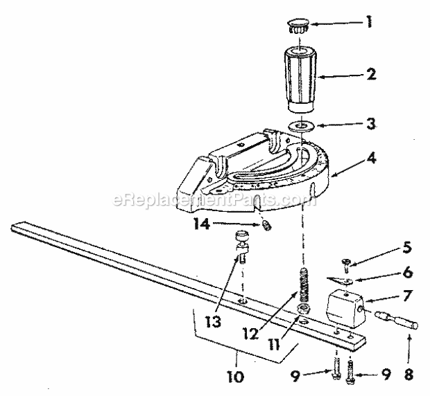Figure 5 - 62704 Miter Ga... Diagram and Parts List for 113298033  Craftsman Table Saw