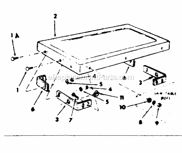 Page H Diagram and Parts List for 113298142  Craftsman Table Saw