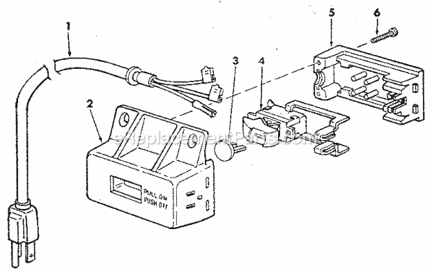 Page C Diagram and Parts List for 113298751  Craftsman Table Saw